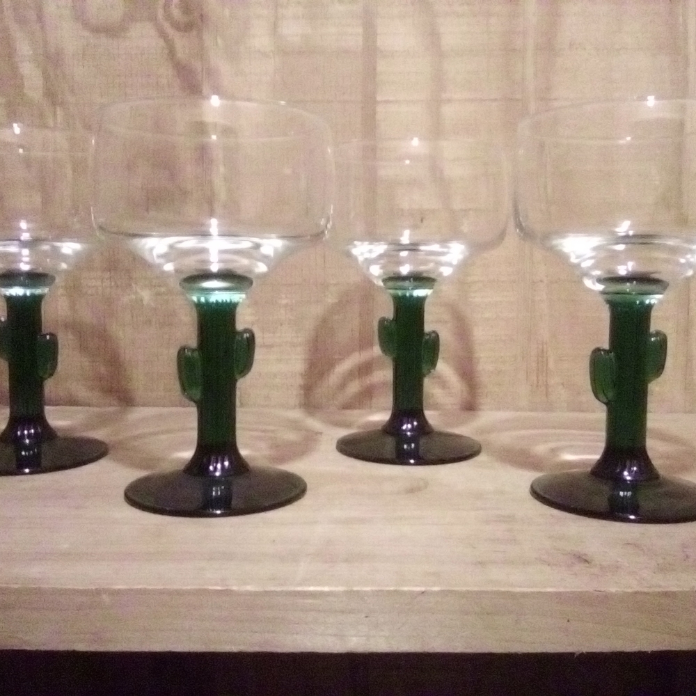 Cactus Stem Margarita Glasses Set